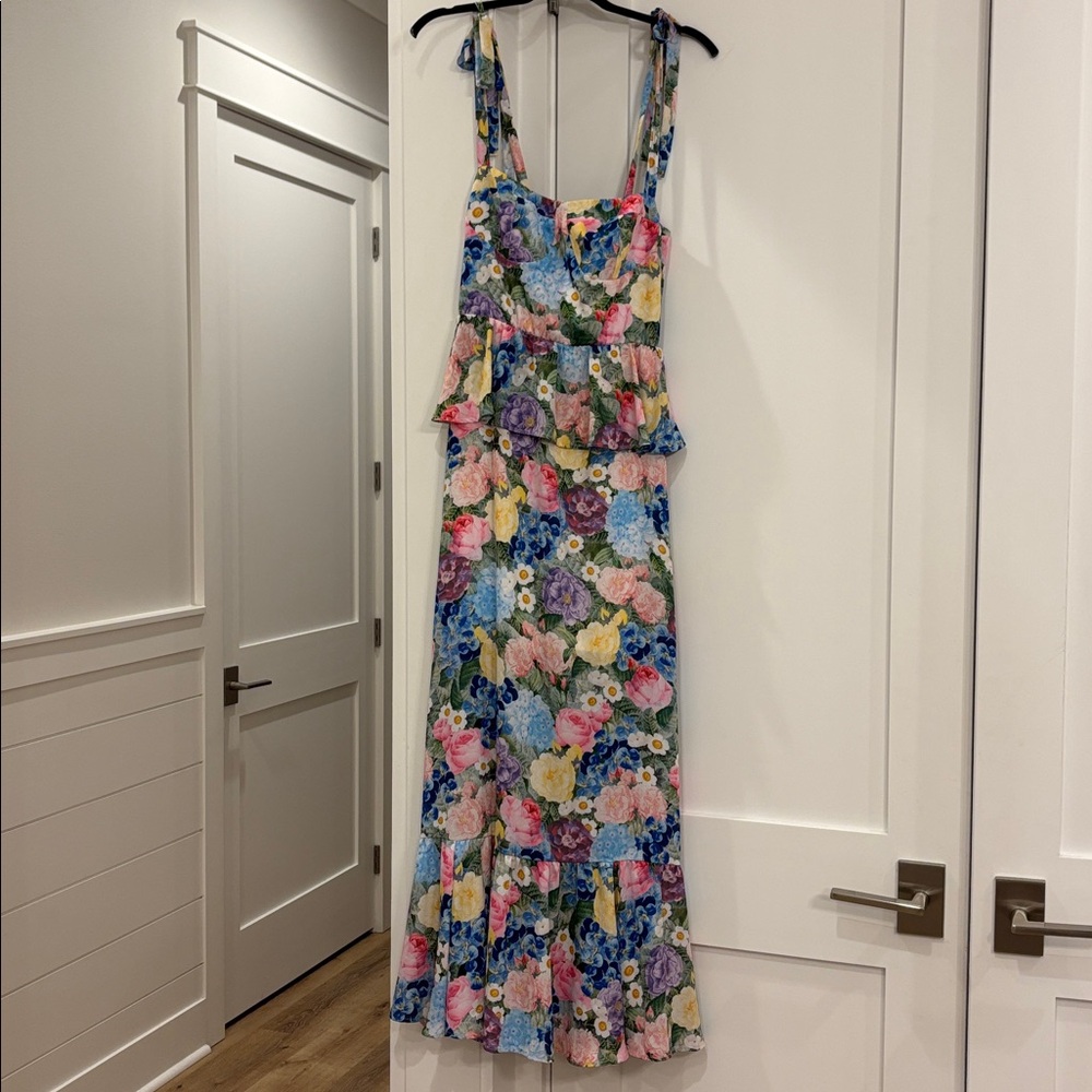 Show Me Your MuMu Paxton Midi Dress Flower Shop NEW NWT Medium Feminine Corset - Picture 8 of 11